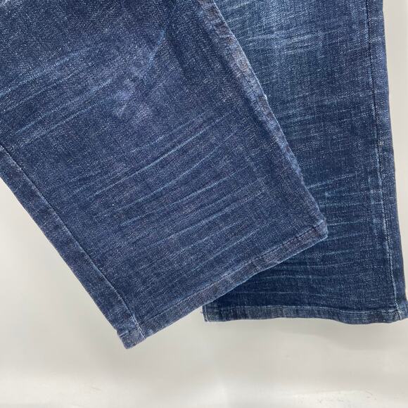 TK Axel Slim Boot Jeans Men's 36 x 32 Stretch Denim Dark Wash Distressed - Picture 8 of 13